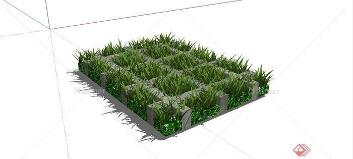 某街道立体绿化植物设计SU模型[原创]