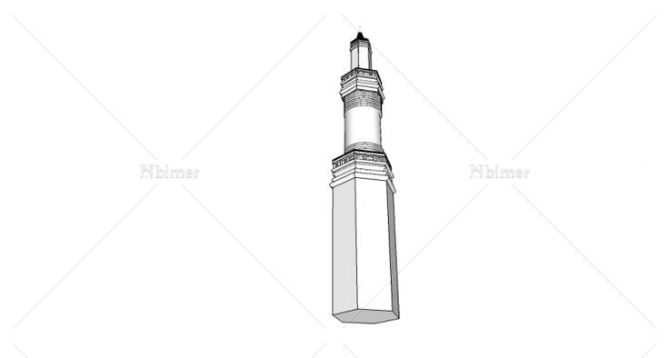 伊斯兰柱塔SketchUp模型提供分享下载