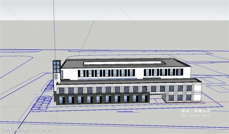 农贸菜市场建筑的SU模型