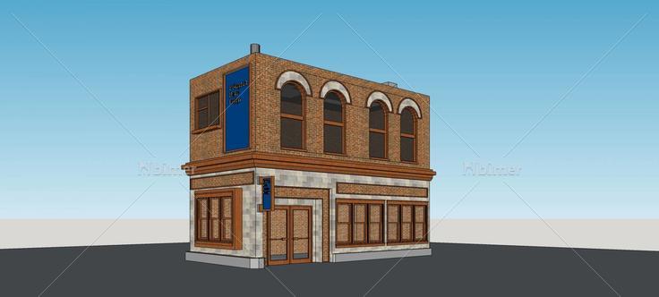 欧式小商业楼(77841)su模型下载