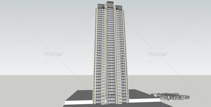 现代高层住宅(71269)su模型下载