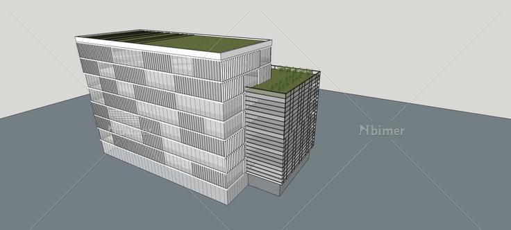 现代多层办公楼(75732)su模型下载