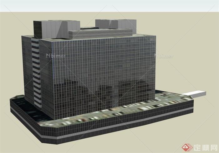 办公综合大楼建筑设计SU模型