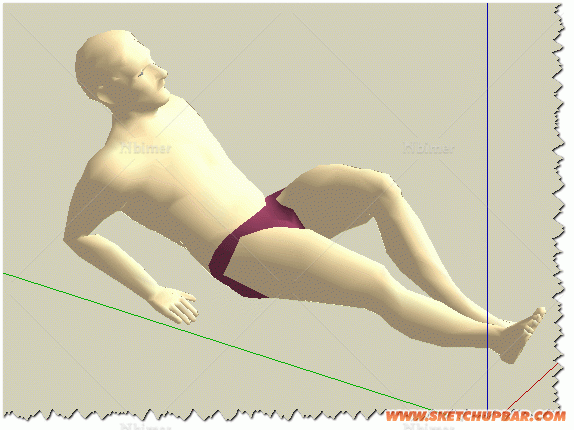 重磅炸弹 第二辑，SU专用低面3D人物集锦(户外泳