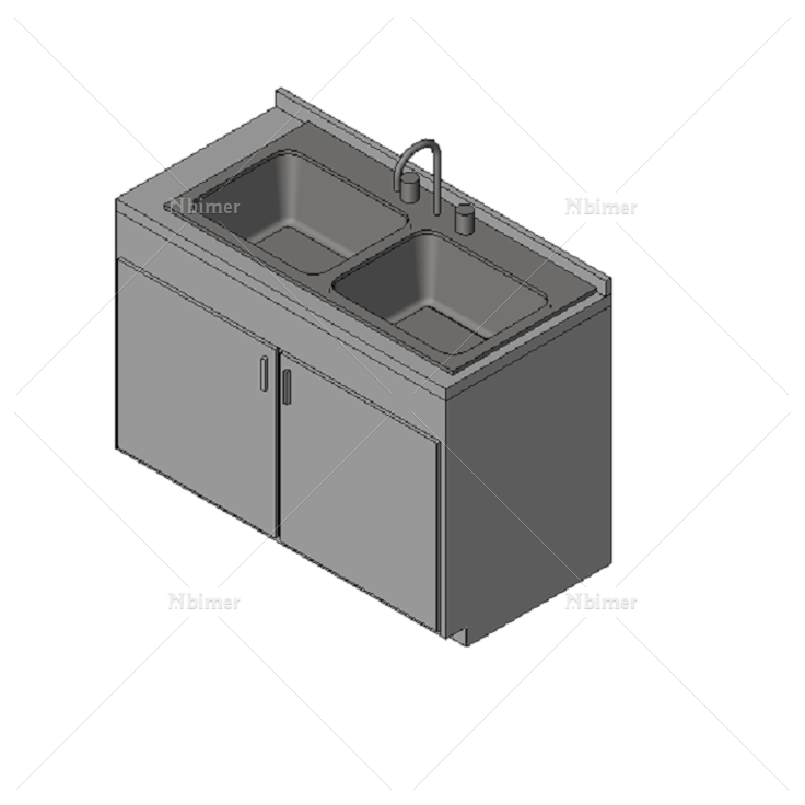 家具和洁具餐厅后厨洗涤槽双门柜