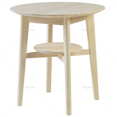圆形木质边桌