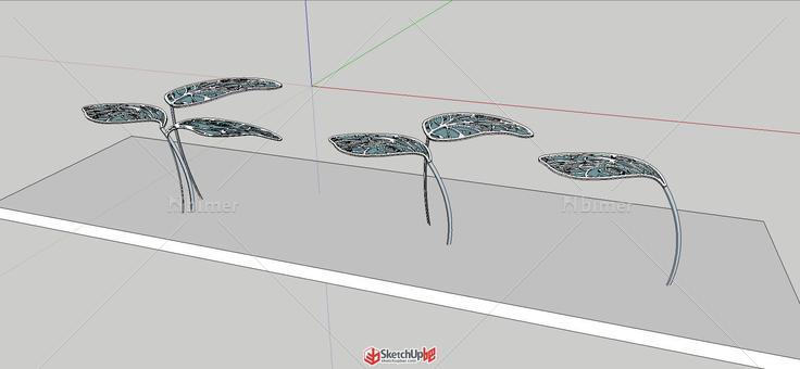 造型叶子观赏廊架