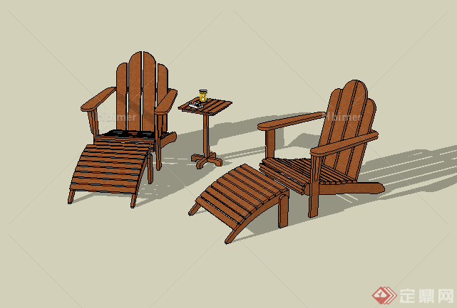 某室内家具坐凳设计SU模型素材4