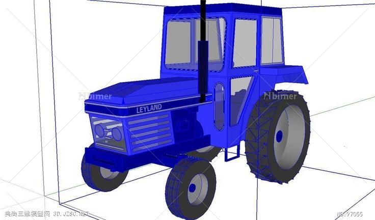农用拖拉机SU模型