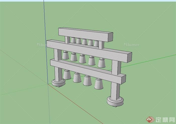 古典中式铜钟设计su模型