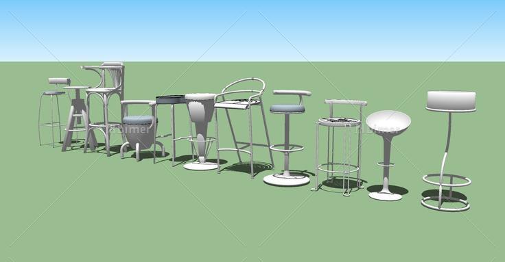 吧台椅图集(75987)su模型下载