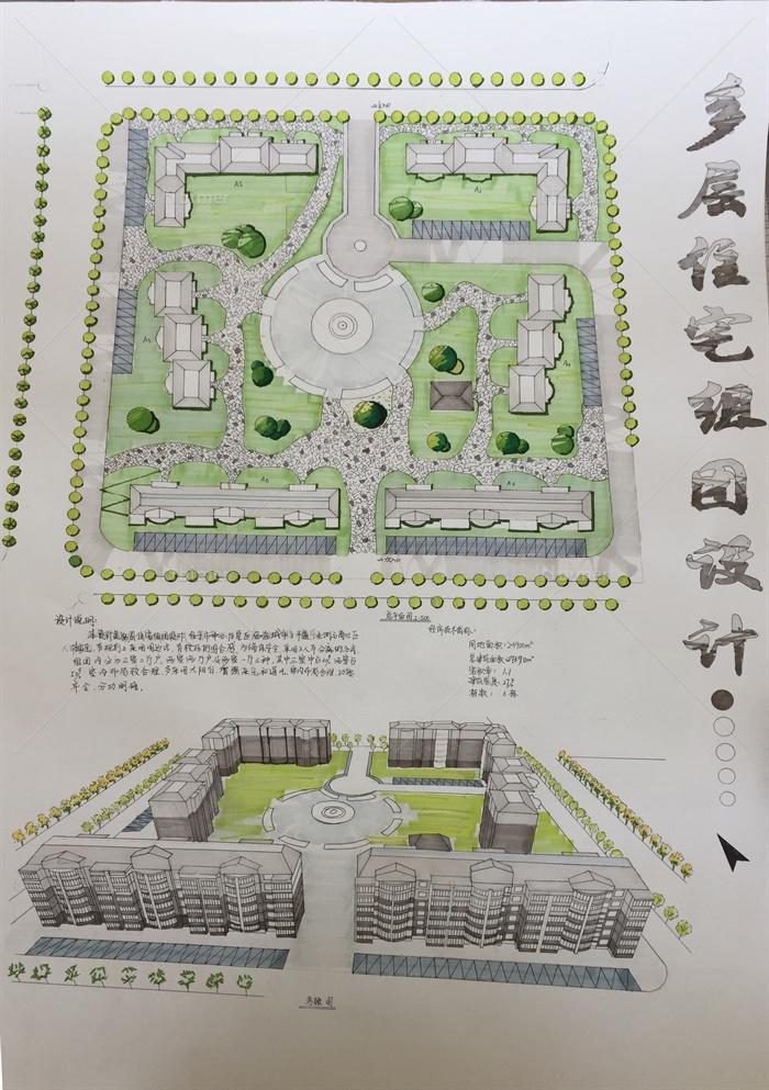 某小区建筑设计SU模型（带户型图+方案图）