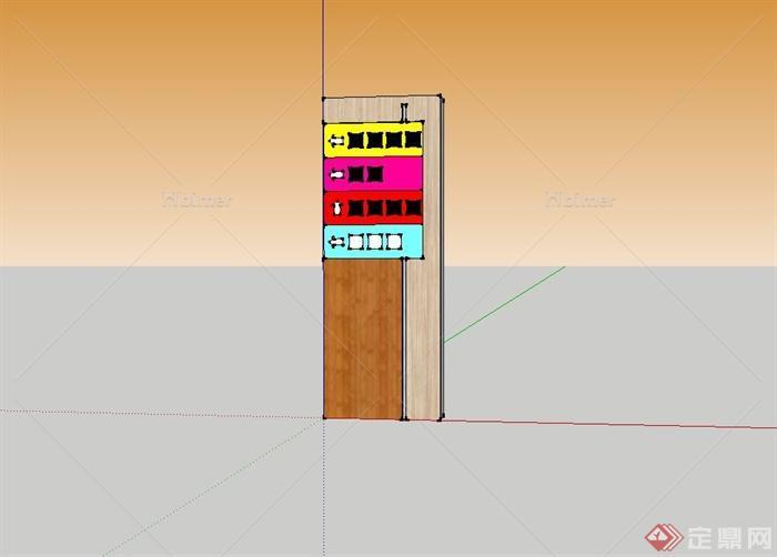 简单的标志牌设计su模型