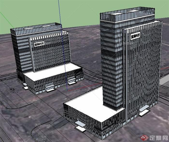 某科技大厦建筑设计SU模型