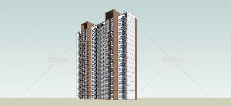 现代高层住宅楼(64617)su模型下载