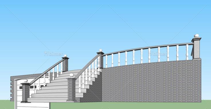 建筑构件-栏杆(74219)su模型下载