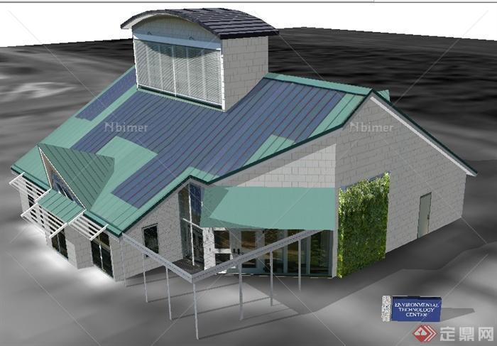 某现代环境技术中心办公建筑设计SU模型