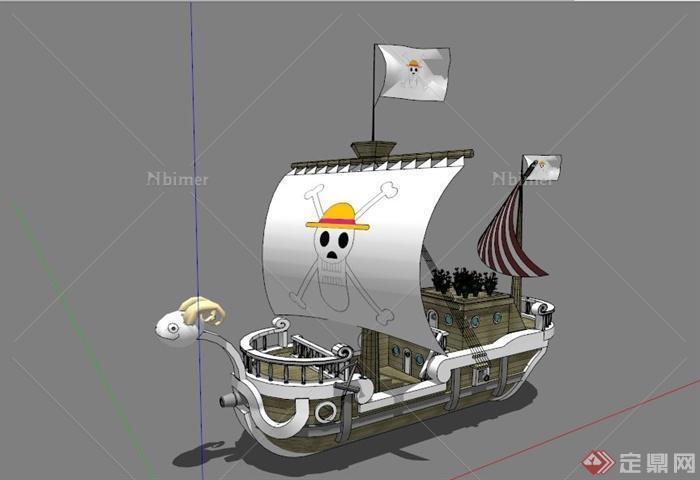 现代海盗船设计SU模型[原创]
