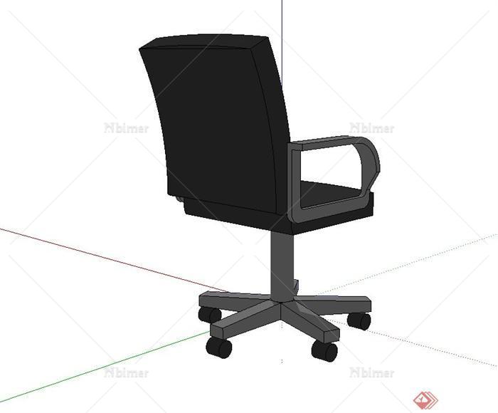某现代办公椅设计su模型