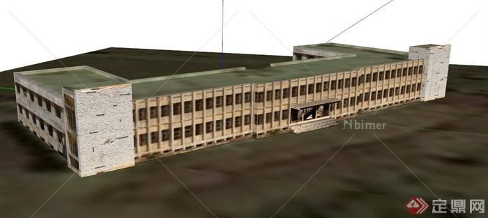 某个医院大楼建筑设计SU模型