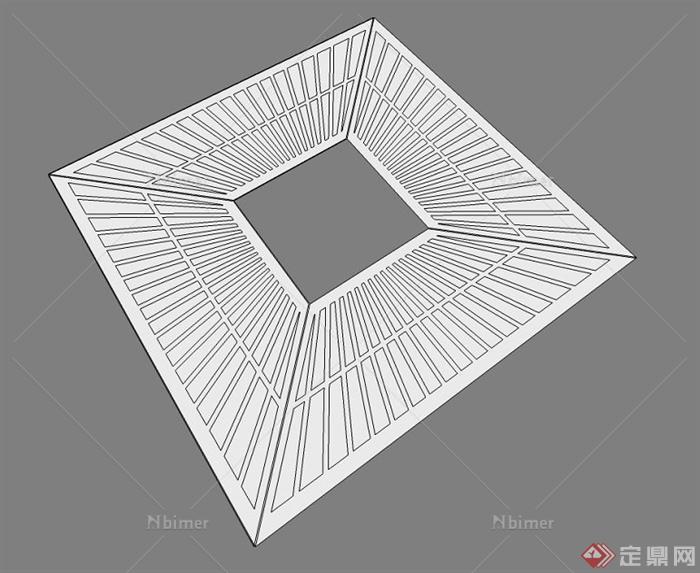 树坑护板su模型