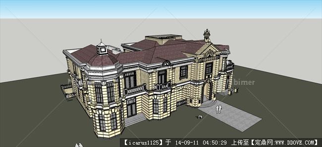 法式会所大别墅建筑设计方案su模型