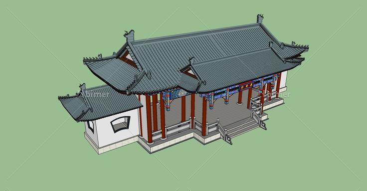 趵突泉南门(77804)su模型下载