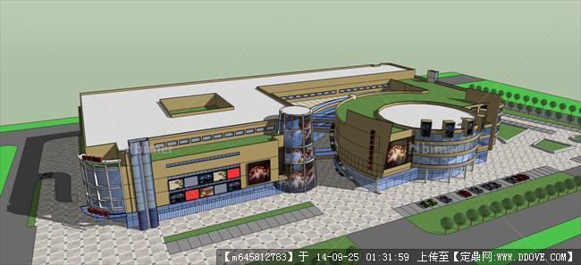 Sketch Up 精品模型----某商业中心建筑设计单体
