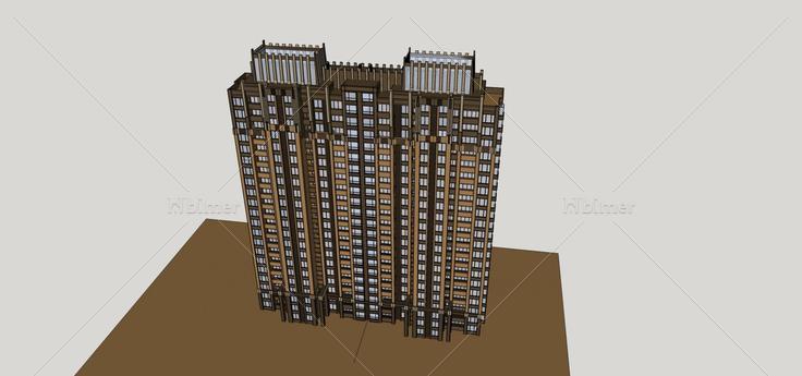 新古典风格高层住宅楼(71141)su模型下载
