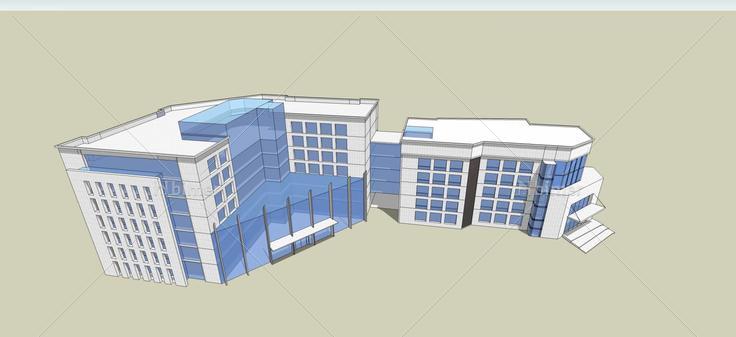 现代办公楼(58776)su模型下载