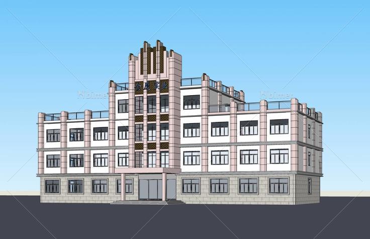 新古典风格多层办公楼(43495)su模型下载