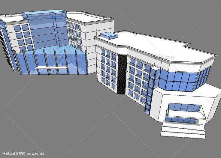 办公楼(10) 低层办公楼su模型