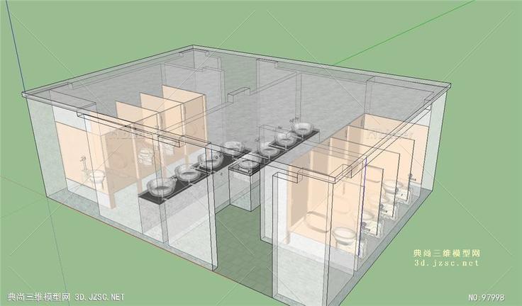 公厕公共厕所SU模型