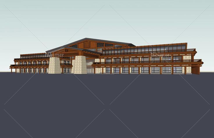 仿古会所(41256)su模型下载