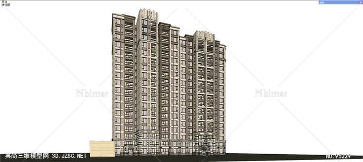 9正面模型新古典高层