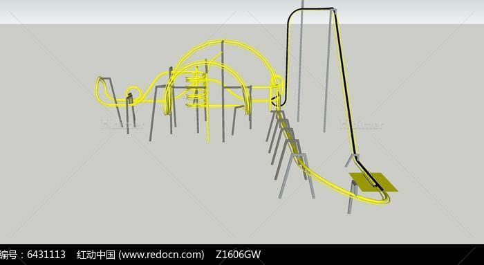 过山车su模型