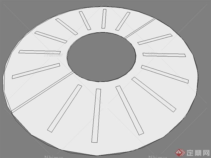 园林景观树坑护板设计SU模型