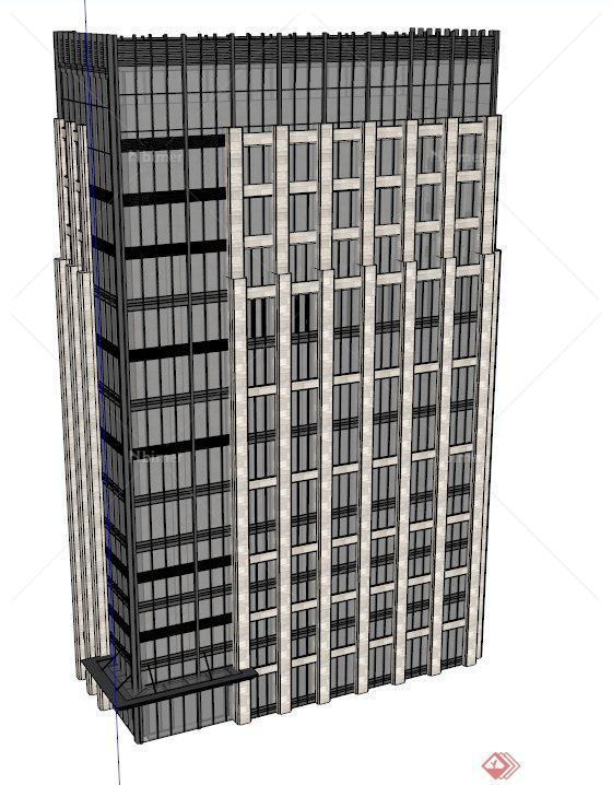 某高层写字办公楼建筑设计SU模型