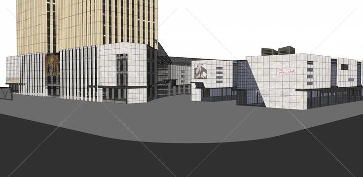 现代综合商业区(31425)su模型下载