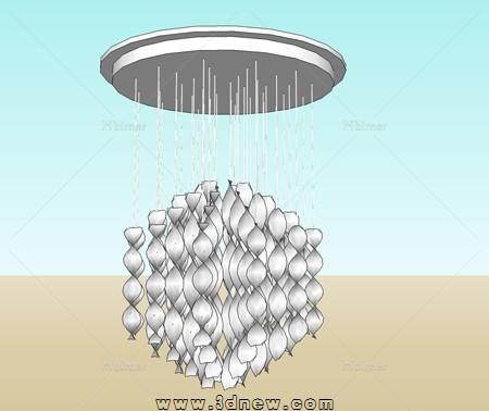 水晶吊灯sketchup模型