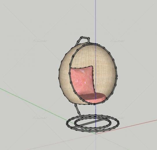 sketchup景观景观小品----藤椅雕塑提供SketchUp