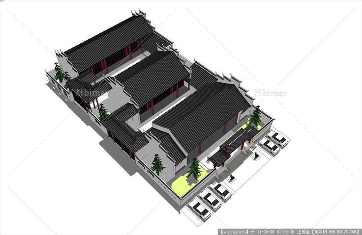 古建skechup模型