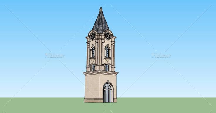 景观-欧式塔楼(69496)su模型下载