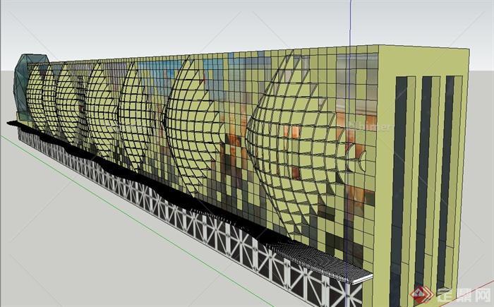 某建筑外墙装修设计SU模型