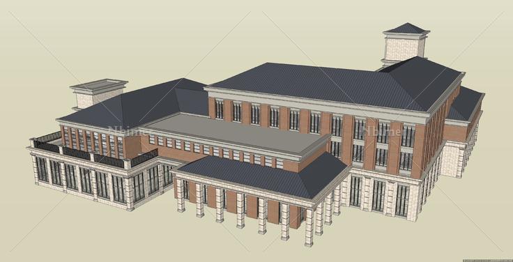 某地会展中心建筑su精致模型