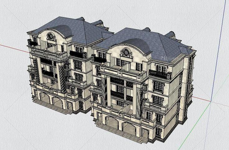 精品 法式 洋房(201078)su模型下载