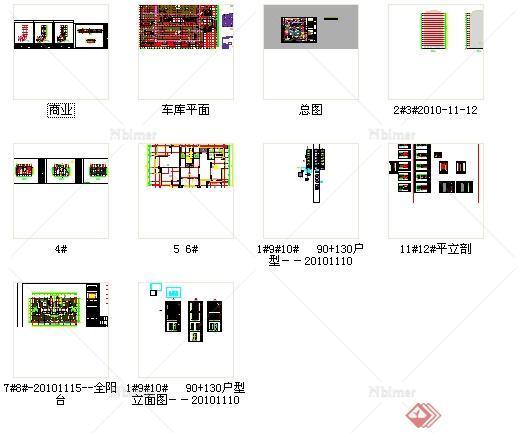 新古典小高层住宅区建筑规划方案（附CAD平立面图