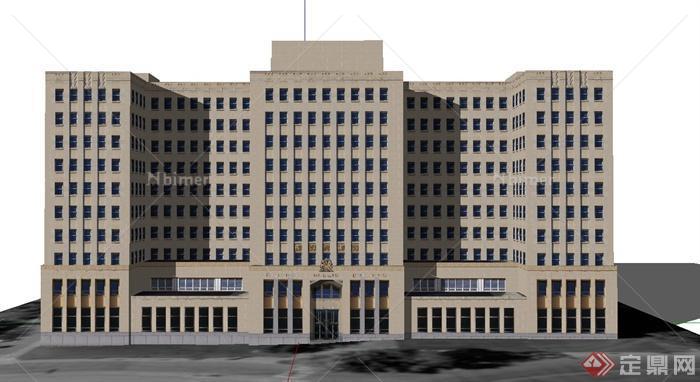 现代某高层法院大楼建筑设计SU模型