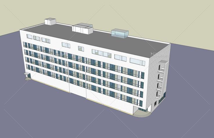 现代多层办公楼(47948)su模型下载