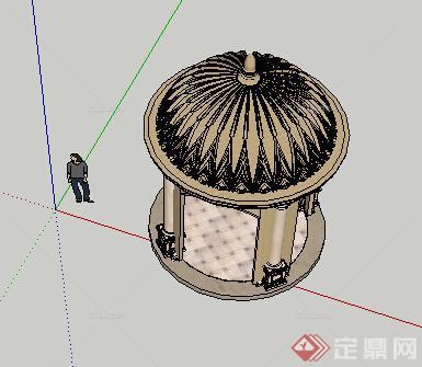 园林景观之欧式景观亭设计su模型5